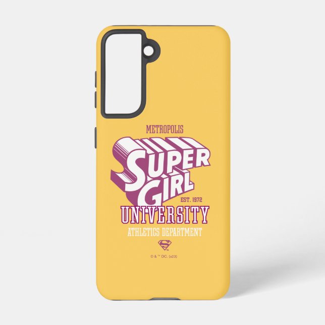 Coque Samsung Galaxy Supergirl Metropolis University Athletics Départem (Verso)