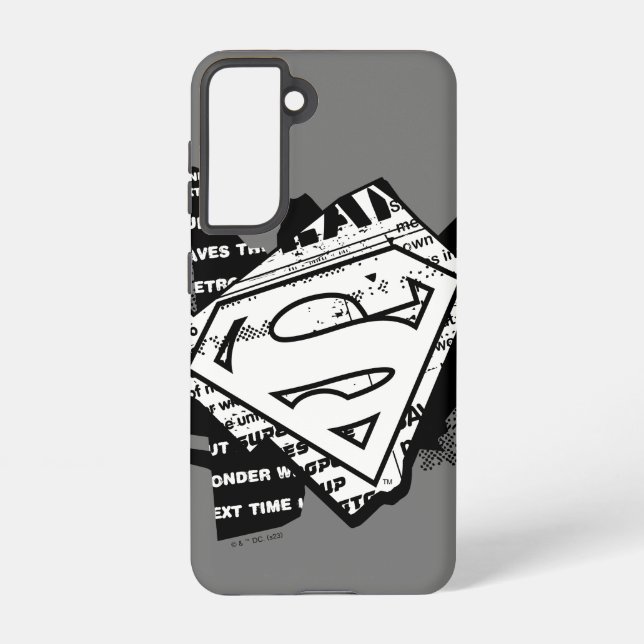 Coque Samsung Galaxy Supergirl Newsprint S-Shield (Verso)