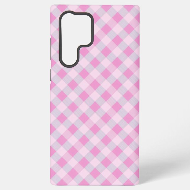 Coque Samsung Galaxy Sweet & Cute Checkered Pattern Phone Case (Verso)