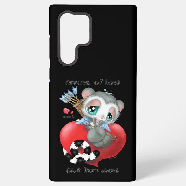 Coque Samsung Galaxy Sweet Lemur with Love Arrows – Heartfelt Design (Verso)