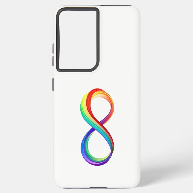 Coque Samsung Galaxy Symbole d'infinité arc-en-ciel stratifié (Verso)