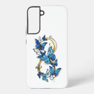 Coque Samsung Galaxy Symbole infini de papillons Morpho bleus