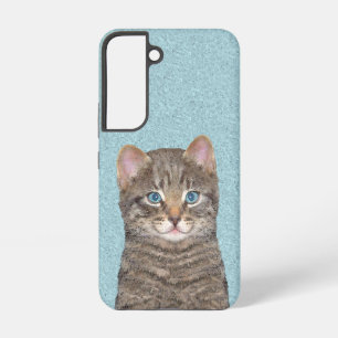 Coque Samsung Galaxy Tabby Gris Peinture Chat - Cute Original Art Chat