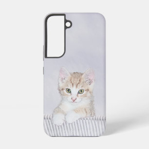 Coque Samsung Galaxy Tabby Orange Kitten Peinture - Art Chat original