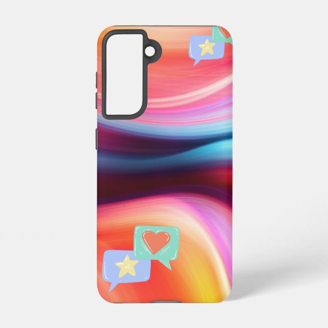 Coque Samsung Galaxy Téléphone Rainbow (Verso)