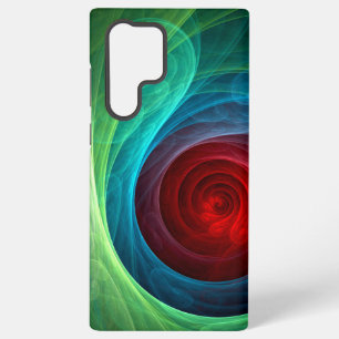 Coque Samsung Galaxy Tempête rouge florale moderne motif de couleur d'a