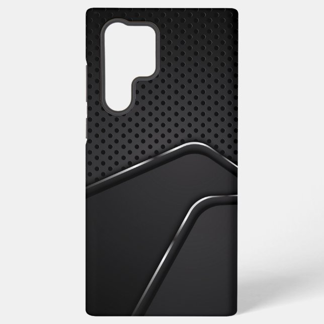 Coque Samsung Galaxy Texture Mash métallique Silver Accents de ligne dy (Verso)