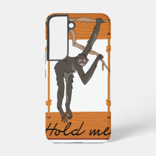 Coque Samsung Galaxy "Tiens-Moi" Mignon Singe Araignée Suspendu à une B