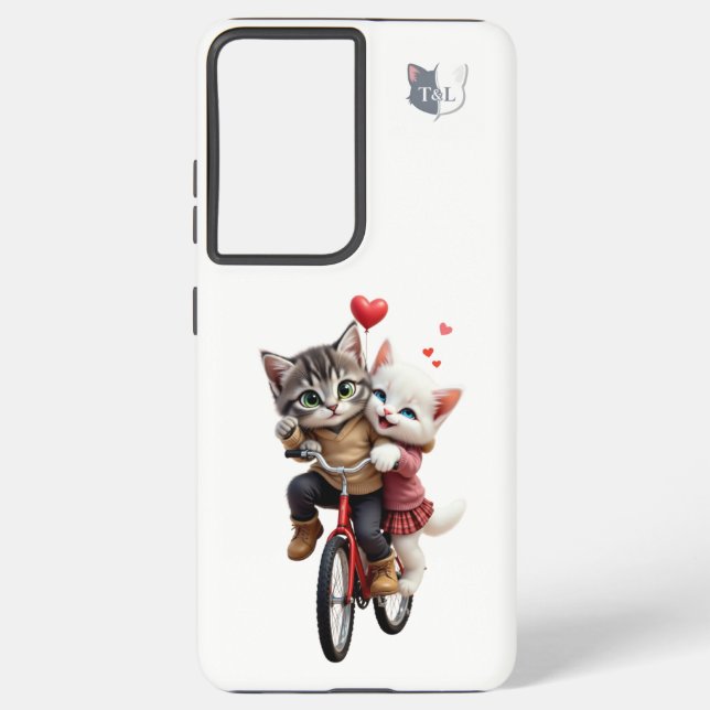 Coque Samsung Galaxy Tom & Luna Valentine’s Day Cat Couple Phone Case (Verso)
