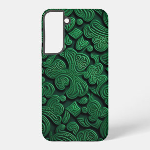 COQUE SAMSUNG GALAXY TONS DE SHAMROCKS CELTIQUES IRLANDAIS VERTS