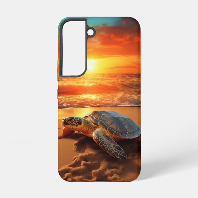 Coque Samsung Galaxy Tortue dorée Horizon (Verso)