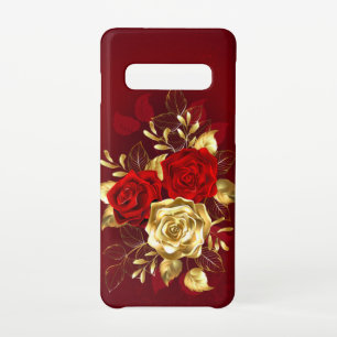 Coque Samsung Galaxy S10 Trois Roses de bijoux