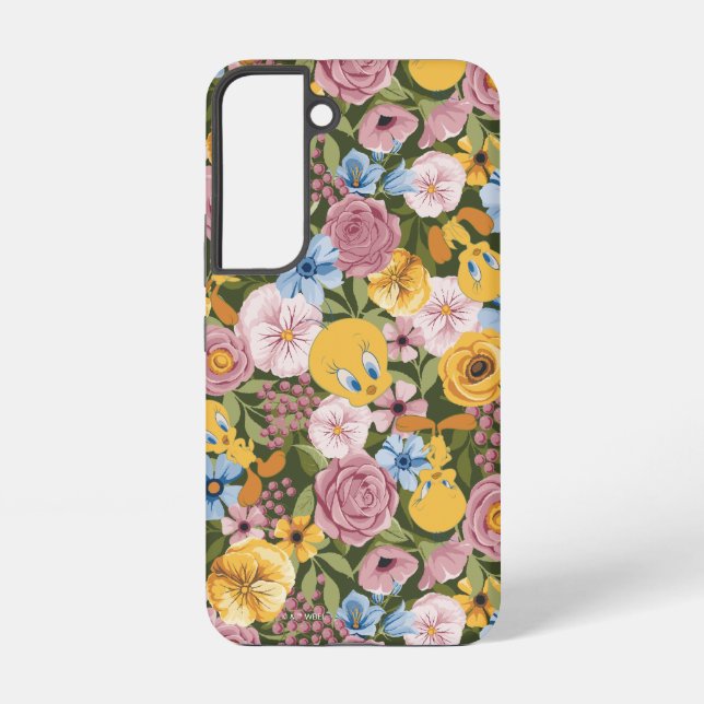 Coque Samsung Galaxy TWEETY™ Floral Embroidery Pattern (Verso)