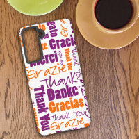 Typographie multilingue Orange Violet Merci 