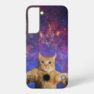 Coque Samsung Galaxy Un chat Tabby Rouge prend un selfie dans l'espace