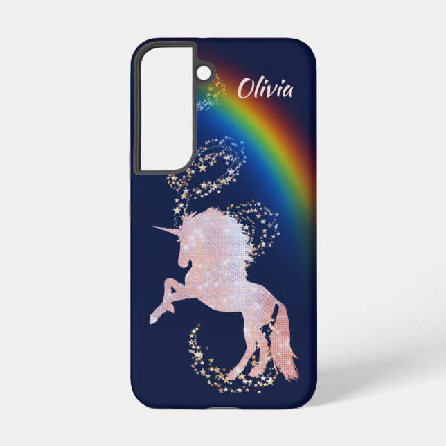 Coque Samsung Galaxy Unicorn Rainbox Stars Sparkle (Verso)