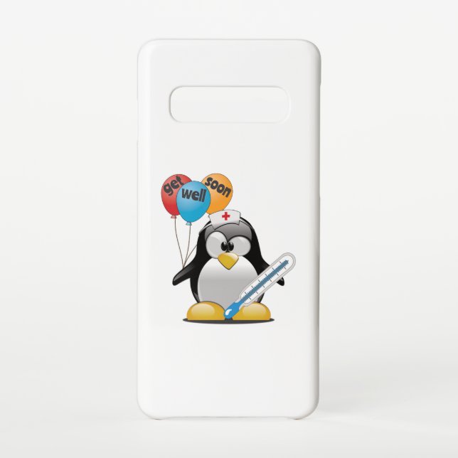 Coque Samsung Galaxy Va-t'en bientôt. Infirmière de pingouin. (Dos)