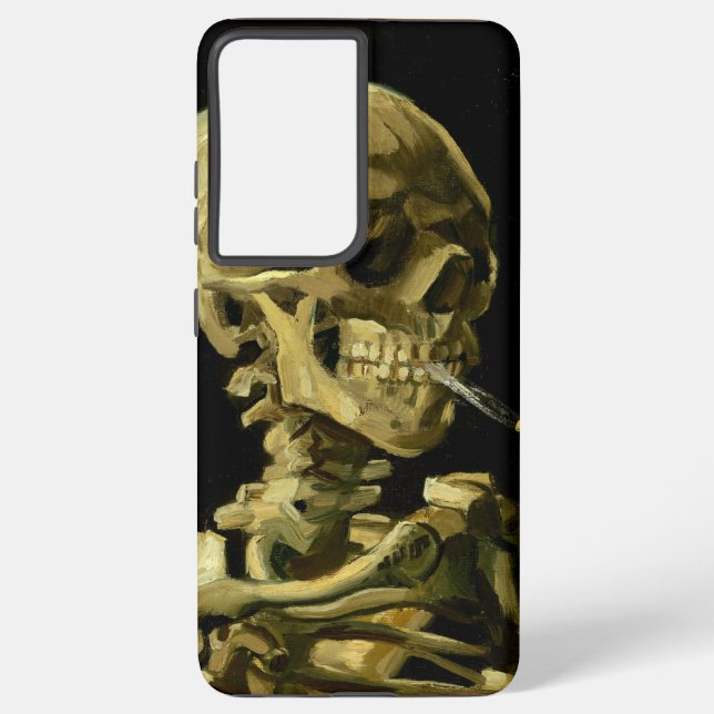 Coque Samsung Galaxy Van Gogh Fumer du squelette (Verso)
