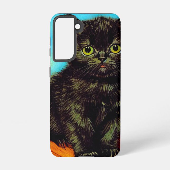 Coque Samsung Galaxy Van Gogh Style Pouting Kitten (Verso)