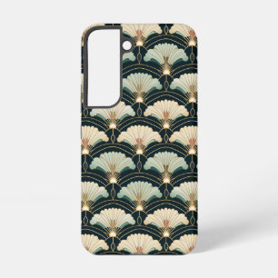 Coque Samsung Galaxy Ventilateur d'inspiration japonaise avec accent or