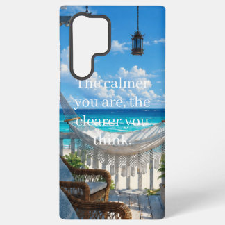 Coque Samsung Galaxy Véranda côtière avec hamac et mer turquoise