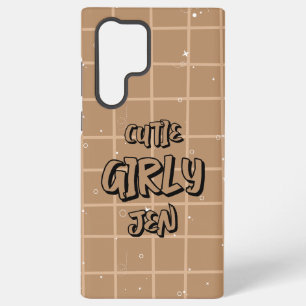 Coque Samsung Galaxy Vichy marron girly mignon