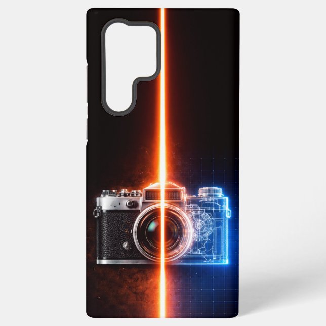 Coque Samsung Galaxy Vintage Camera Blueprint (Verso)