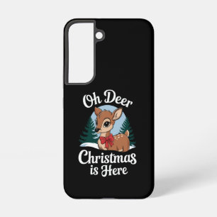 Coque Samsung Galaxy Vintage Christmas Reindee Oh Deer Christmas Here