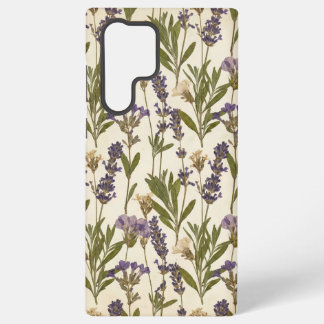 Coque Samsung Galaxy Vintage Lavender Herbarium Botanical