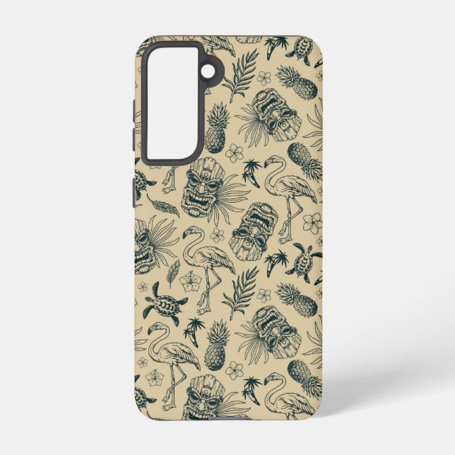 Coque Samsung Galaxy Vintage Motif tropical (Verso)