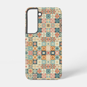 Coque Samsung Galaxy Vintage, patchwork, paré