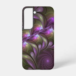 Coque Samsung Galaxy Violet Abstrait violet violet kaki fractal