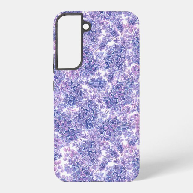 Coque Samsung Galaxy Violette aquarelle fleurs lilas (Verso)