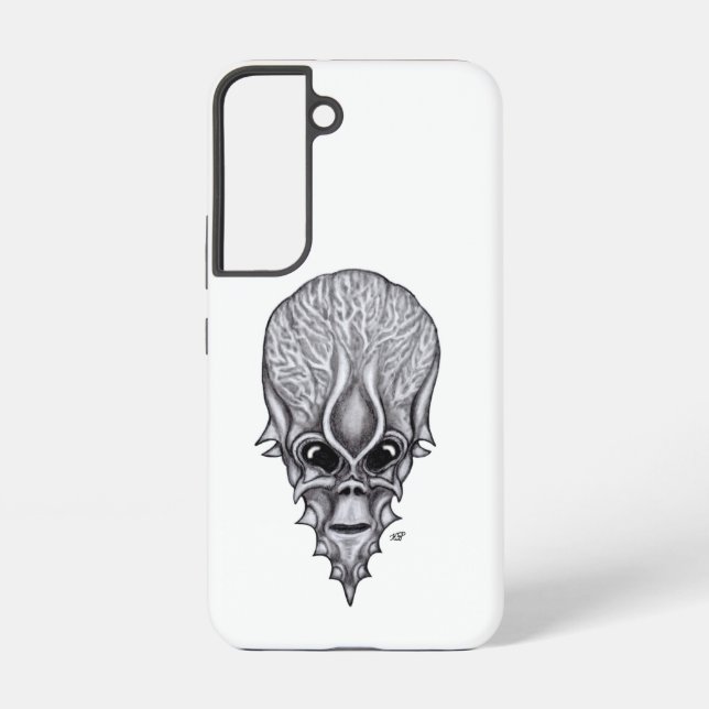 Coque Samsung Galaxy Visage Alien, Reconstruction faciale du crâne afri (Verso)