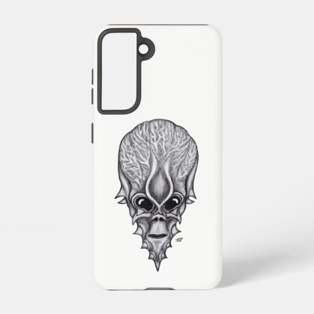 Coque Samsung Galaxy Visage Alien, Reconstruction faciale du crâne afri (Verso)