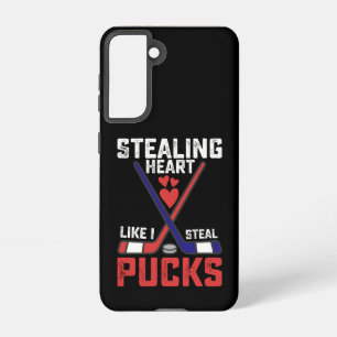 Coque Samsung Galaxy Voler le coeur Comme je vole les canettes Hockey V