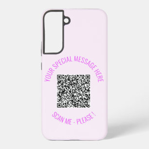Coque Samsung Galaxy Votre code QR Texte Votre message spécial Cadeau m