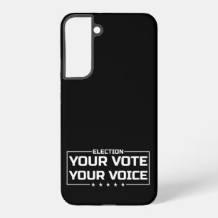 Coque Samsung Galaxy Votre Vote Votre Voix police blanche