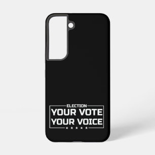Coque Samsung Galaxy Votre Vote Votre Voix police blanche