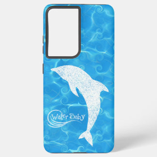 Coque Samsung Galaxy Water Baby Dolphin Wave Case