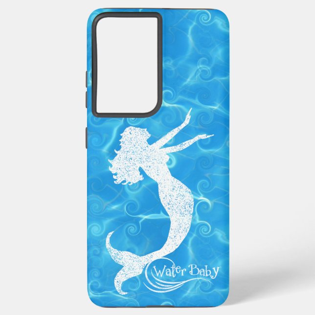 Coque Samsung Galaxy Water Baby Mermaid Wave Case (Verso)