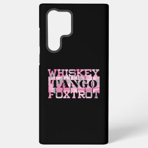 Coque Samsung Galaxy Whiskey Tango Foxtrot Camouflage Rose Militaire