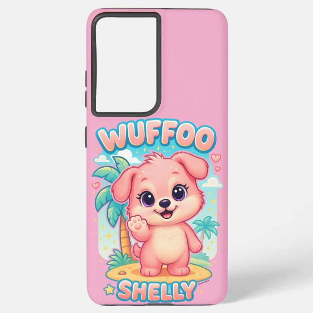 Coque Samsung Galaxy Wuffoo Shelly Kawaii Puppy Tropical Island (Verso)