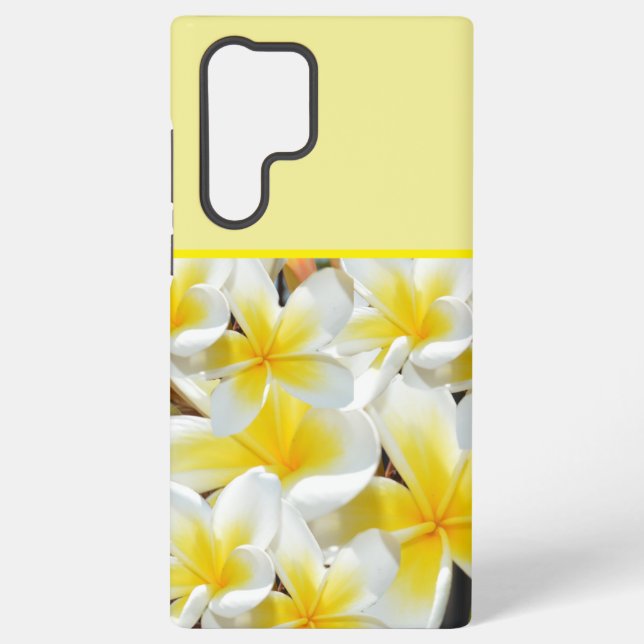 Coque Samsung Galaxy Yellow Frangipani Bouquet, (Verso)
