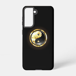 Coque Samsung Galaxy Yin Yang or sur noir