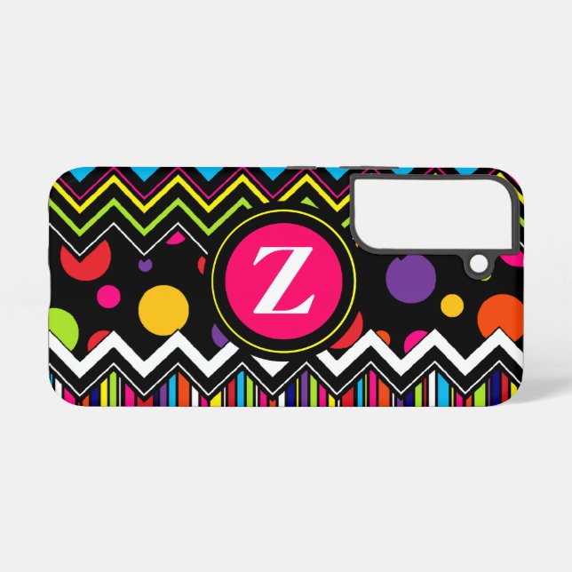 Coque Samsung Galaxy Zig Zag & Dots (Verso Horizontal)