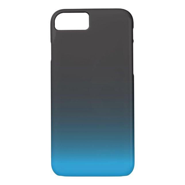 Coque simple pour iPhone 7 noir et bleu (Dos)