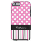 Pink Stripes et Polka Dot iPhone 6 coque
