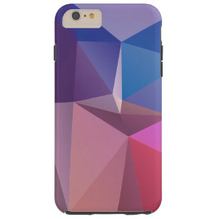 Coque Tough iPhone 6 Plus Pink bleu violet Abstrait Pyramide Art
