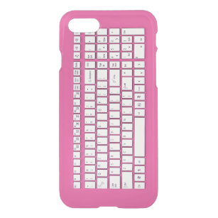 Coque Pour iPhone SE/8/7 Case Clavier d'ordinateur rose